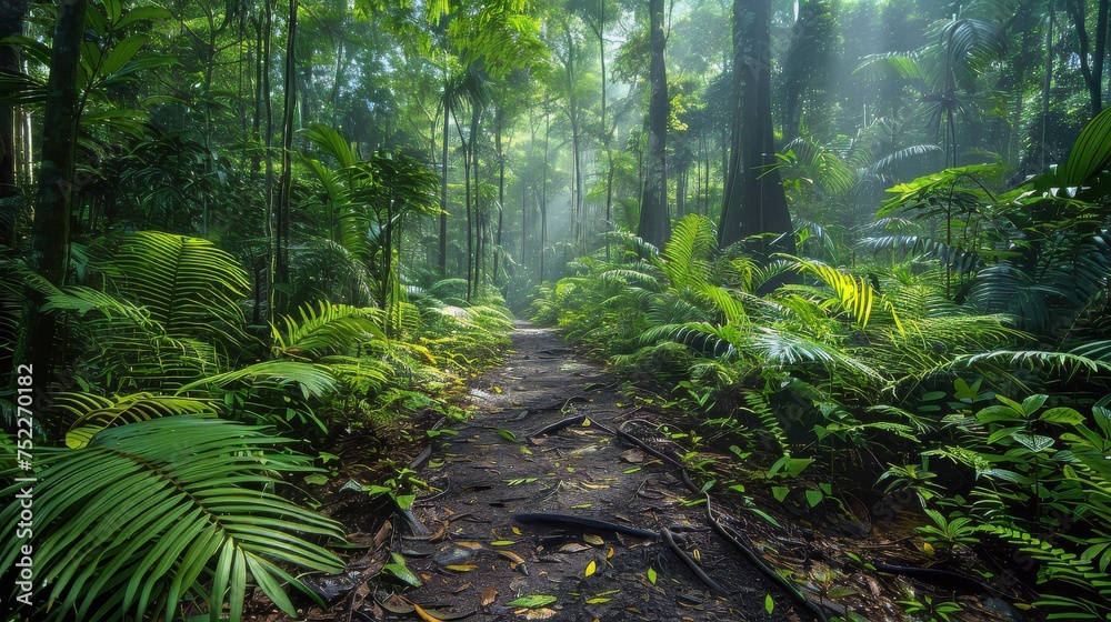 Path Through Dense Forest