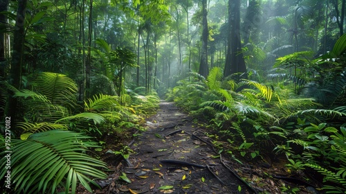 Path Through Dense Forest