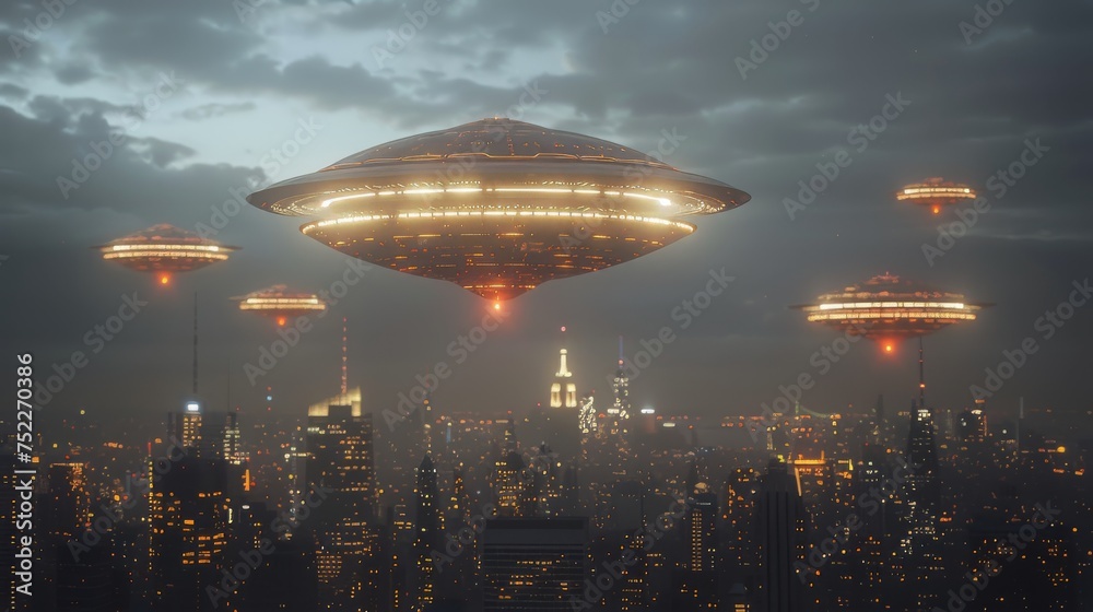 Large Flying Object in Urban Setting Large Flying Object in Urban Setting