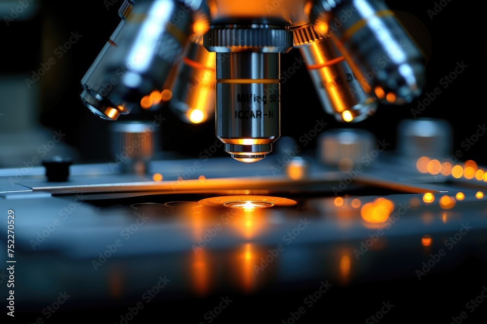 experiments and practical work with a microscope in the laboratory professional photography