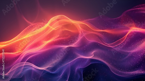 Colorful Abstract Background With Waves and Stars