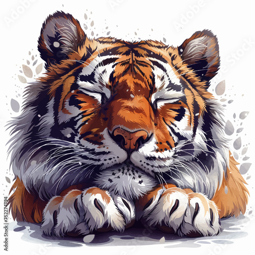 tiger head on a white background
