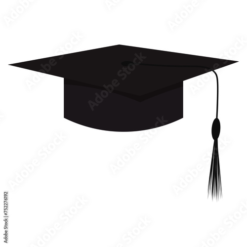 Graduation cap with a tassel. Academic cap. Vector illustration