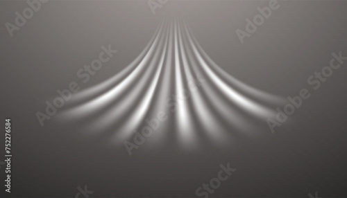 Air, smoke or wind motion effect isolated on a see-through background. Realistic illustration of abstract dust flows, scratch lines or wind flows in vector format.	
