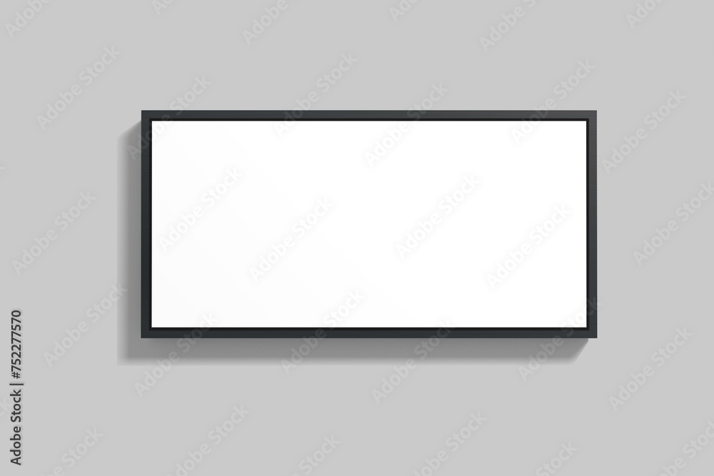 Blank empty Indoor station Advertising billboard mockup isolated on a grey wall. Mock up Horizontal Poster media template Ads display at airport or Subway Station. 3d rendering. Blank empty Indoor station Advertising billboard mockup isolated on a grey wall. Mock up Horizontal Poster media template Ads display at airport or Subway Station. 3d rendering.