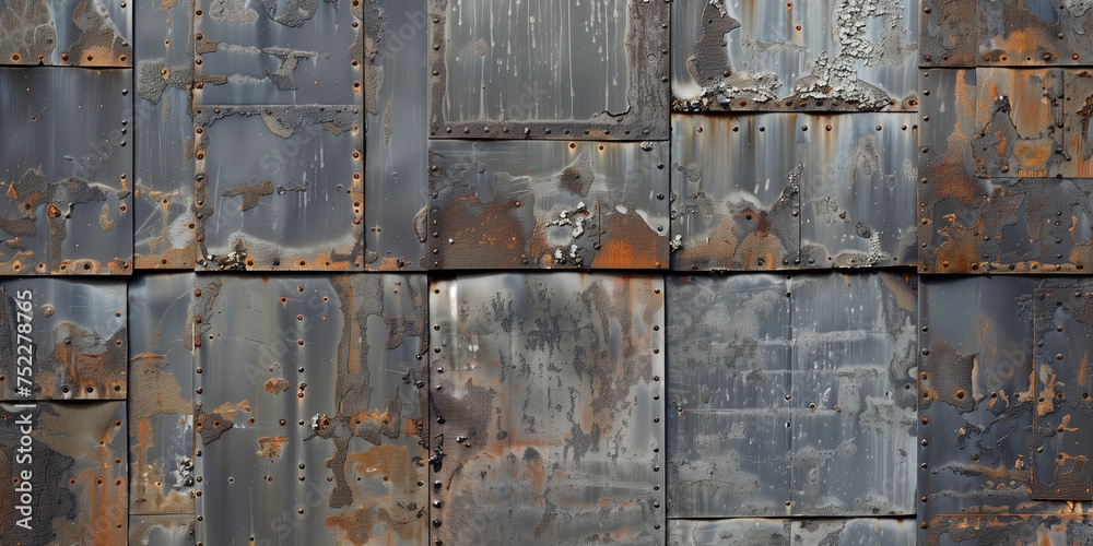 illustration of old metal texture background. Created with Generative AI illustration of old metal texture background. Created with Generative AI