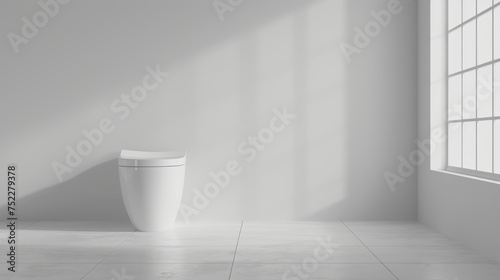 toilet on white background