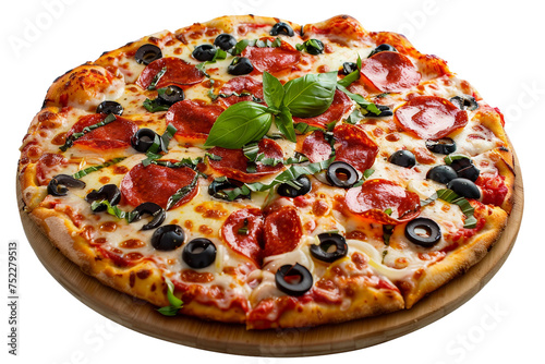 Bianca Pizza on a Transparent Background