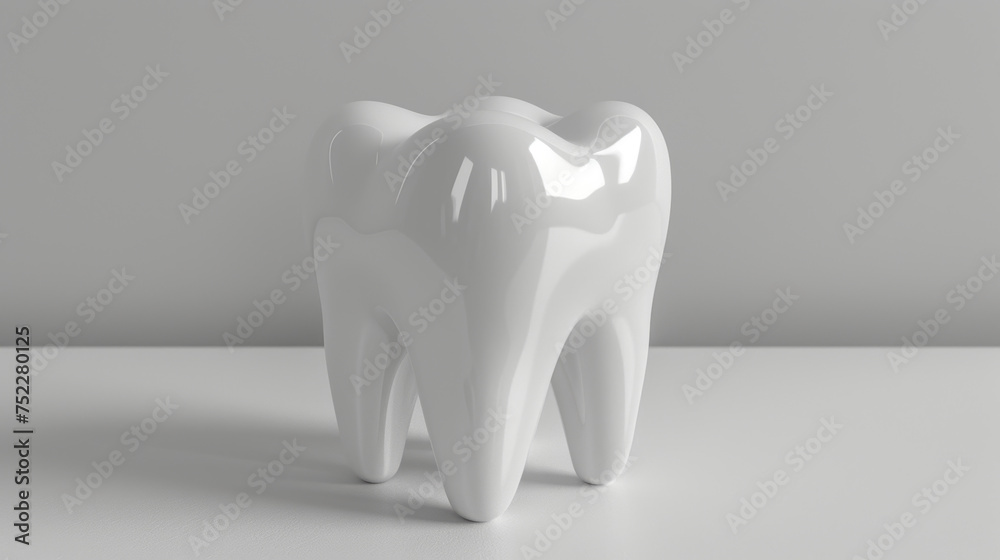 tooth on white background