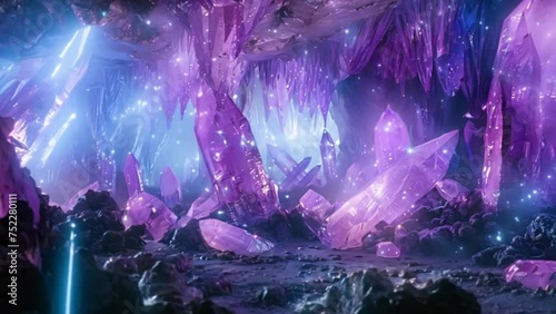 colorful crystal cave photo