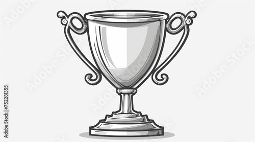 trophy on white background