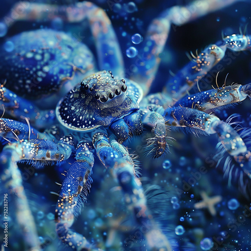 Arachnids of the ocean ethereal beings on World Ocean Day weaving the waters mystical tales