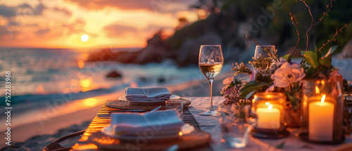Coastal dinner arrangements tailored for romantic couples or laid back family outings