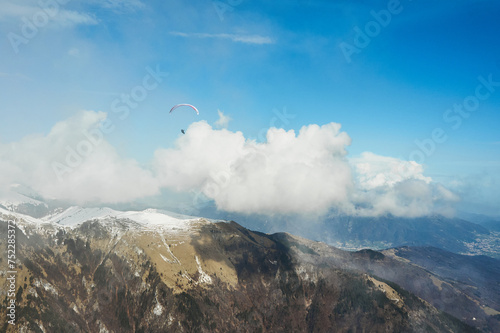 paragliding in the mountains, Bassano Italy