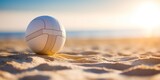 Beach Volleyball on Sunny Sandy Shore