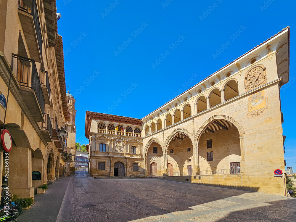 town hall square and the old market of Alcañiz, Aragon
