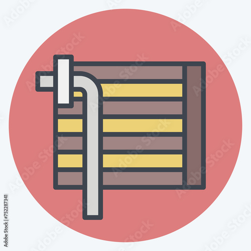 Icon AC Evaporator. related to Car Maintenance symbol. color mate style. simple design editable. simple illustration