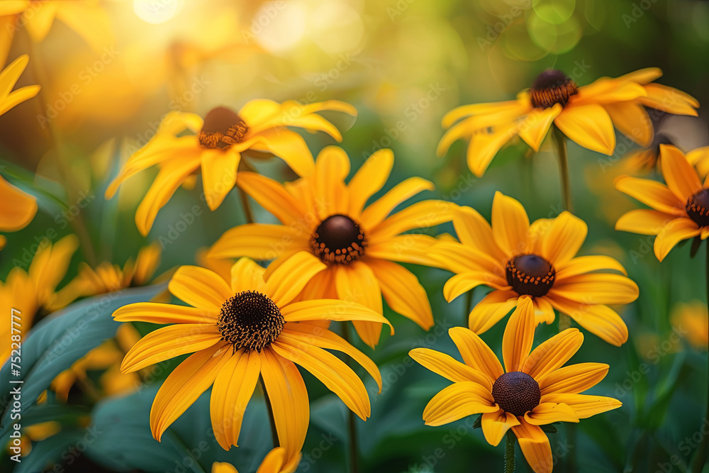 Beautiful black-eyed susan flowers blooming in late summer garden Beautiful black-eyed susan flowers blooming in late summer garden