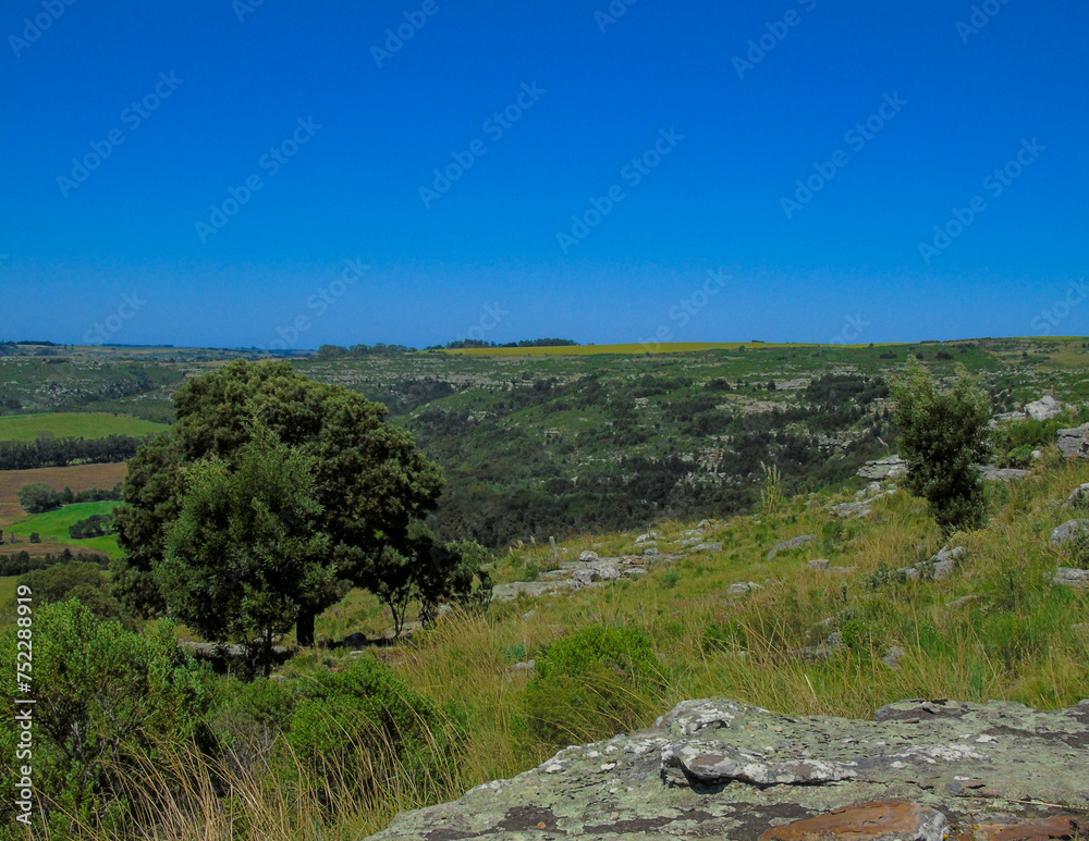 landscape with blue sky