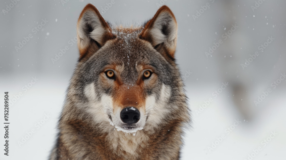 Obraz premium wolf on white background