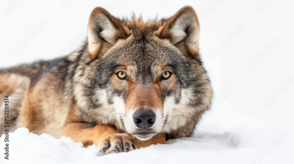 Fototapeta premium wolf on white background