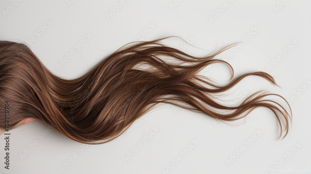 woman hair on white background