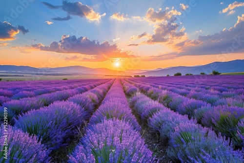 Lavender field at sunset © STOCKAI