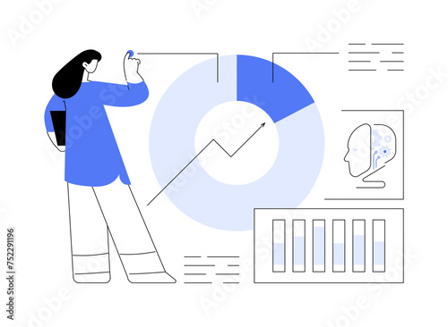 AI-Measured Campaign Success abstract concept vector illustration.
