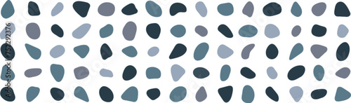 Cute pebble vector set. Cobblestone different rounded shapes collection. River paving, shingle beaches,rocks elements for interior designs, beauty, wrapping paper. Doodle sea stones collection