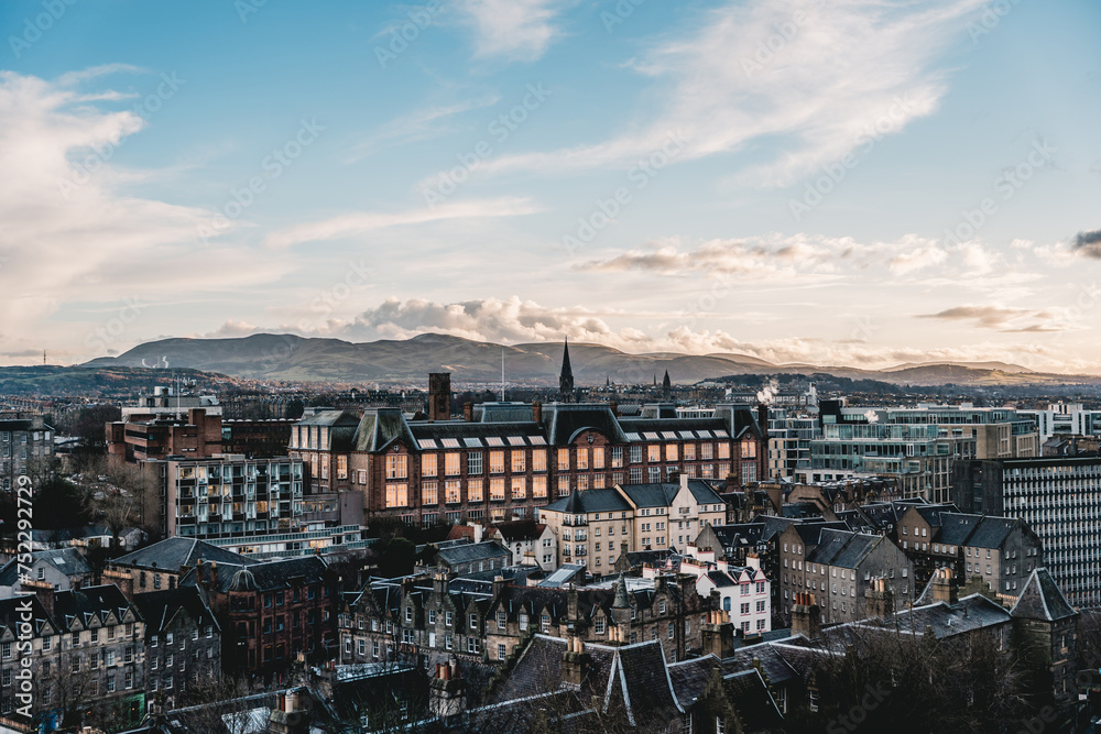 edinburgh at sunset