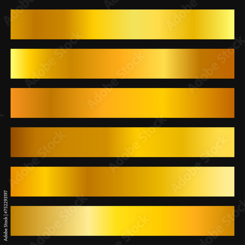 Gold metal gradient collection