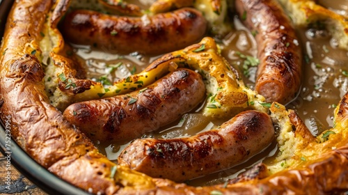 Golden-Brown Toad in the Hole with Sausages