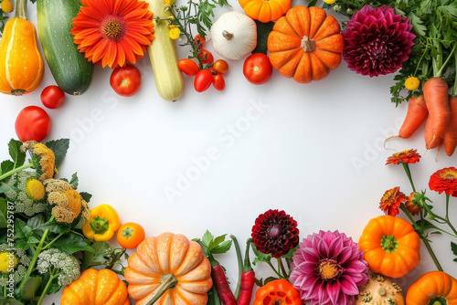 A colorful assortment of various fruits and vegetables displayed in a bountiful and vibrant arrangement