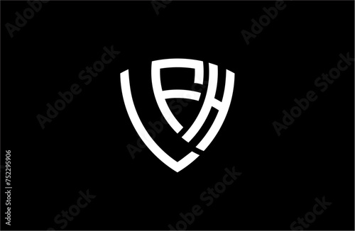 LFH creative letter shield logo design vector icon illustration photo