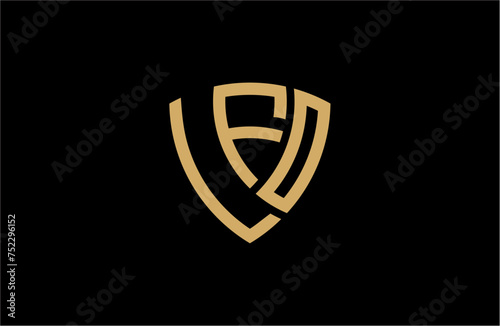 Free Download LFO creative letter shield logo design vector icon illustration - GFXLoad