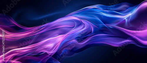 A purple and blue wave with a blue background