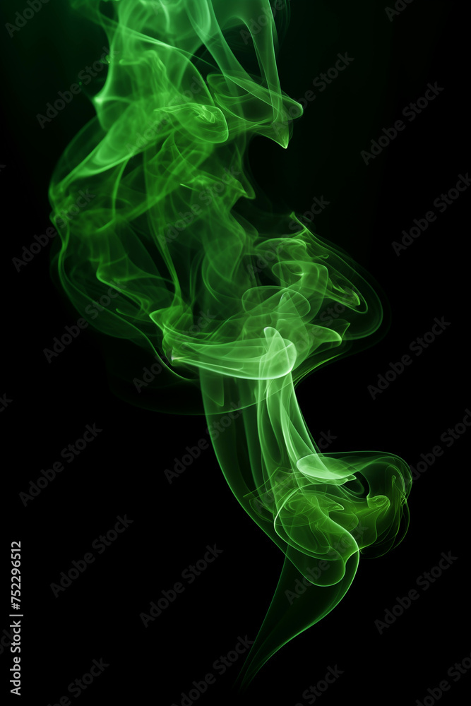 Obraz premium green smoke pattern background.