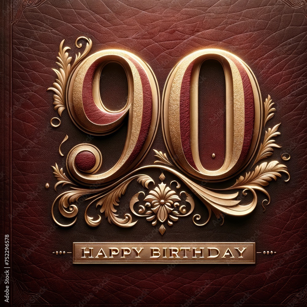 Burgundy and Gold 90th Birthday Regality Burgundy and Gold 90th Birthday Regality