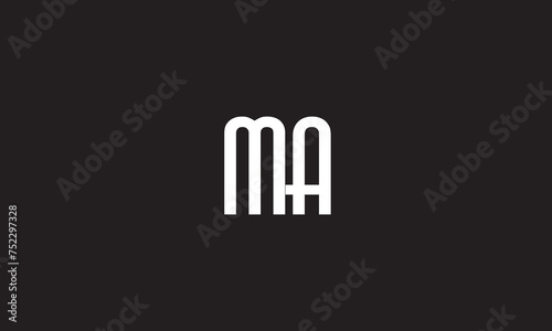 MA, AM, M, A Abstract Letters Logo Monogram