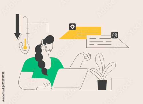 Cold calling abstract concept vector illustration.