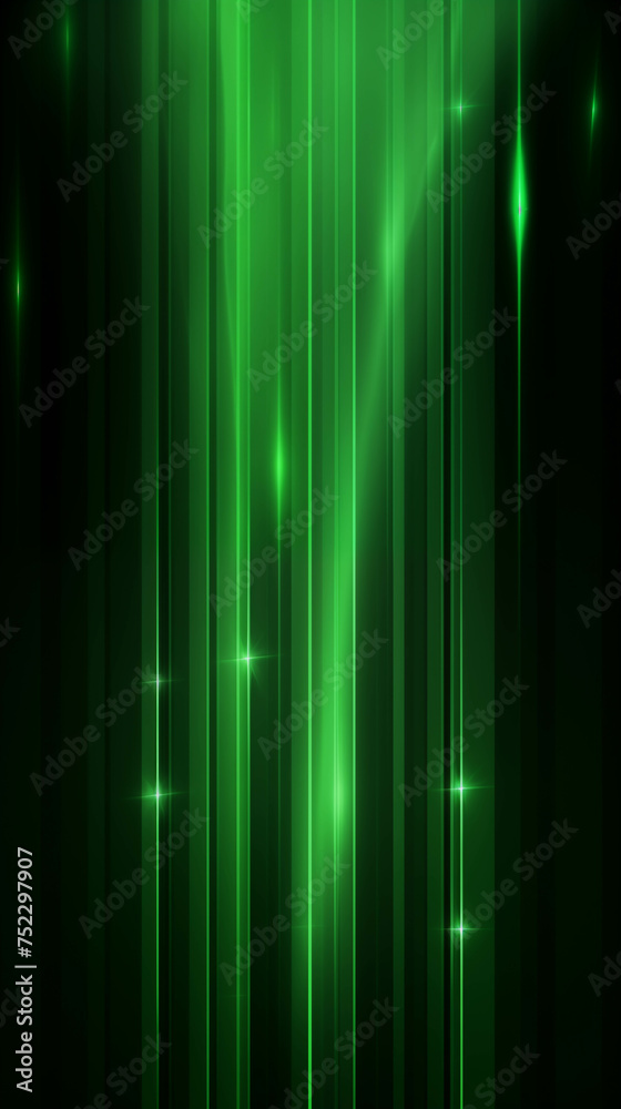 Image of a fluorescent green light running in a straight line.