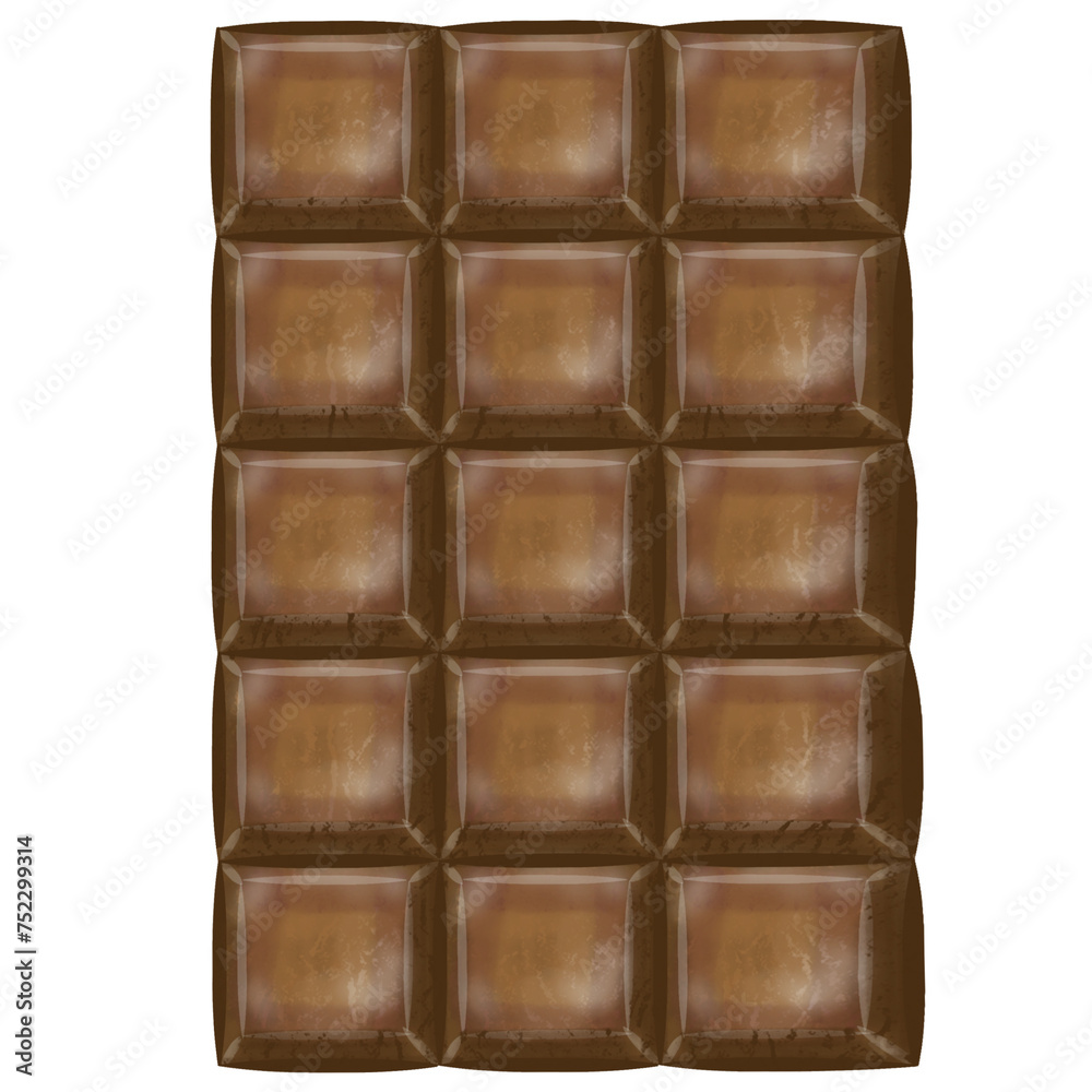 Naklejka premium Chocolate, cocoa set