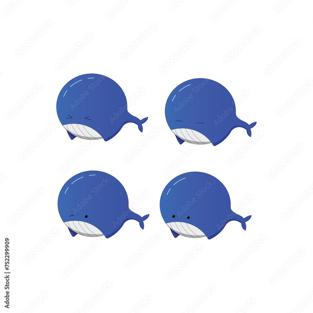 Obraz premium Simple, cute whale background or balloon