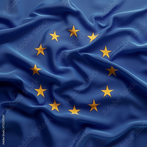Europe Union flag, ai technology