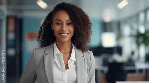 successful young woman manager smiling portrait