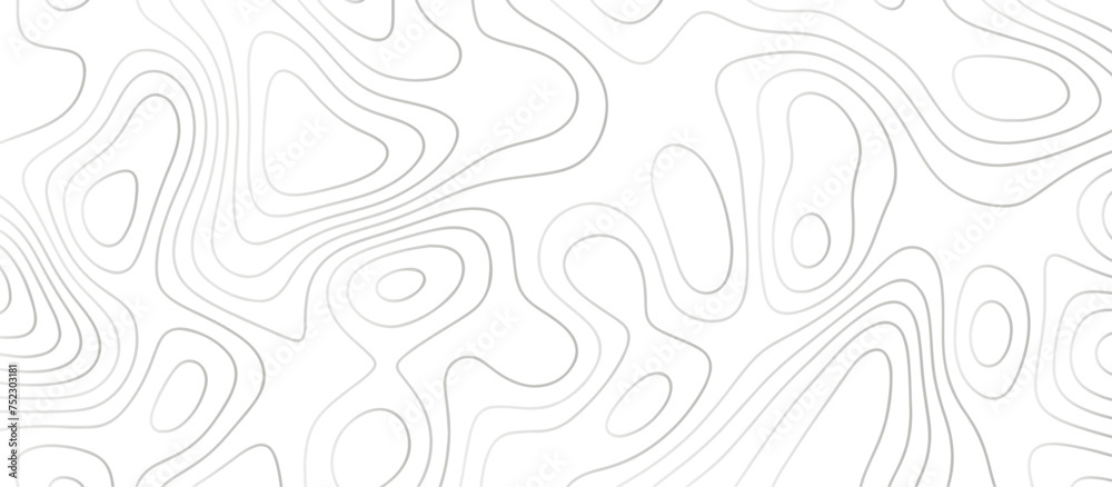 Abstract topography wavy line map background. vector illustration. topography map on land vector terrain Illustration. Black on white contours vector topography stylized height of the lines.		