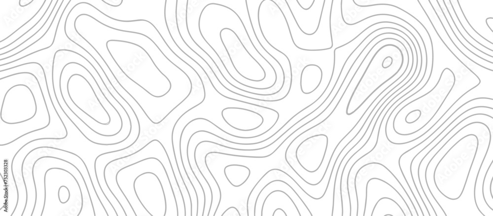 Abstract topography wavy line map background. vector illustration. topography map on land vector terrain Illustration. Black on white contours vector topography stylized height of the lines.		
