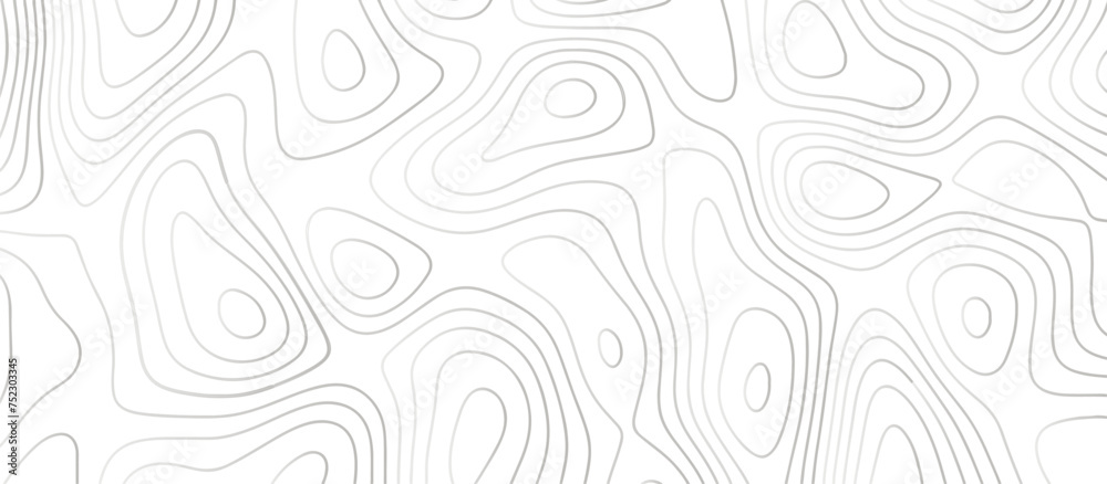 Abstract topography wavy line map background. vector illustration. topography map on land vector terrain Illustration. Black on white contours vector topography stylized height of the lines.		