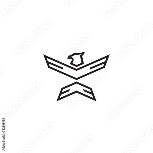 Eagle logo with flapping two darlings