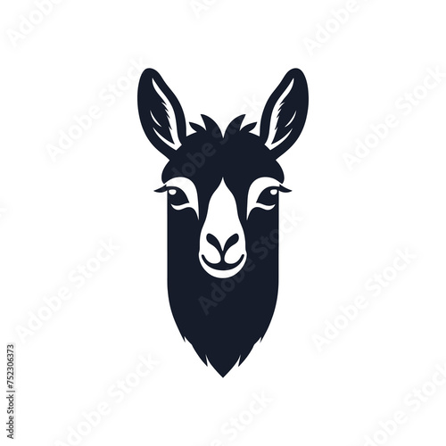 llama head logo with good quality and design